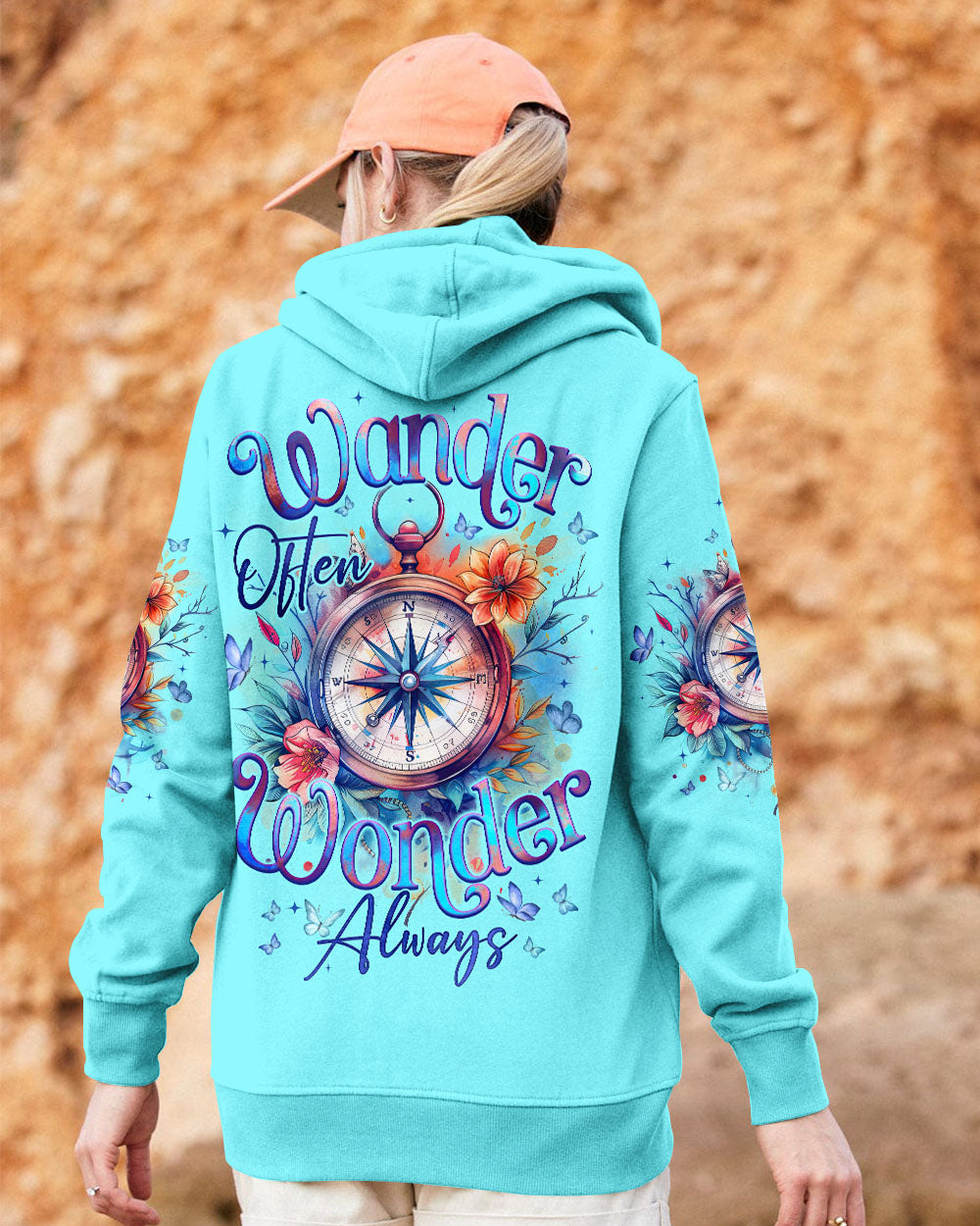 WANDER OFTEN WONDER ALWAYS COMPASS ALL OVER PRINT - TYQY1203253