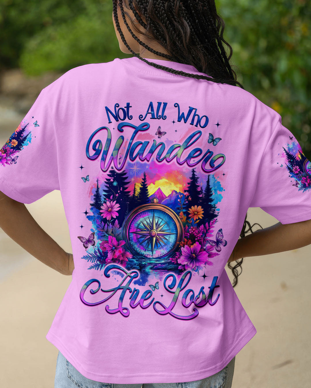 NOT ALL WHO WANDER ARE LOST COMPASS ALL OVER PRINT - TYQY1606254