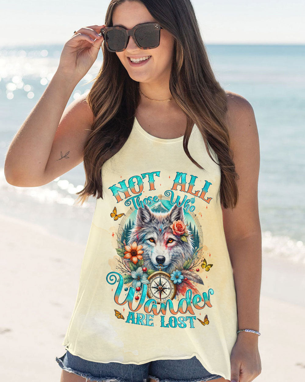 NOT ALL THOSE WHO WANDER ARE LOST WOLF ALL OVER PRINT - TYQY1710244