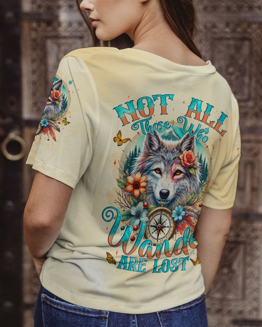 NOT ALL THOSE WHO WANDER ARE LOST WOLF ALL OVER PRINT - TYQY1710244