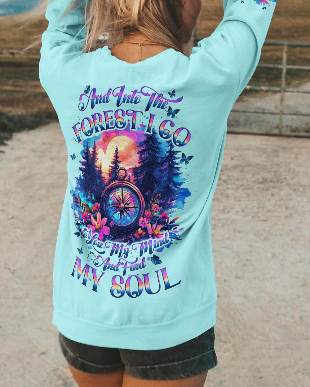 AND INTO THE FOREST I GO COMPASS ALL OVER PRINT - TYQY1906251