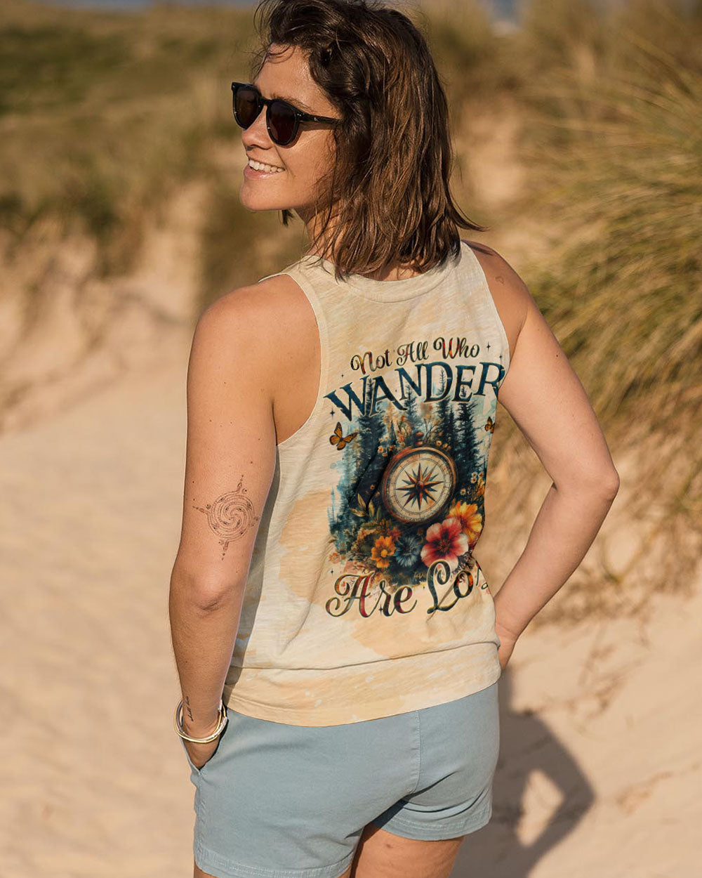 NOT ALL WHO WANDER ARE LOST COMPASS ALL OVER PRINT - TYQY2009242