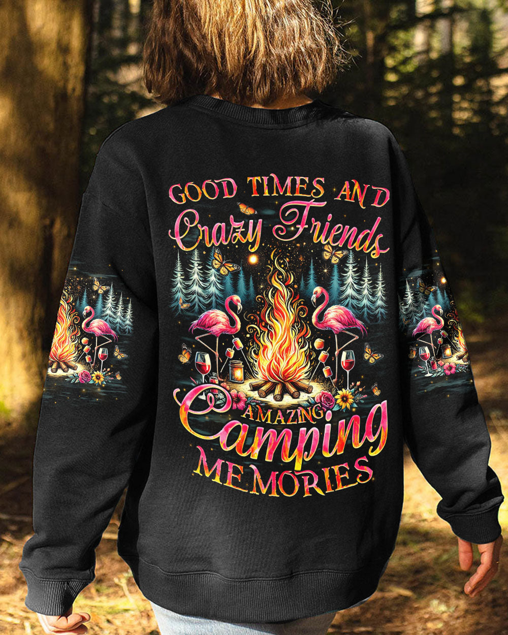 AMAZING CAMPING MEMORIES FLAMINGO ALL OVER PRINT - TYQY2106244