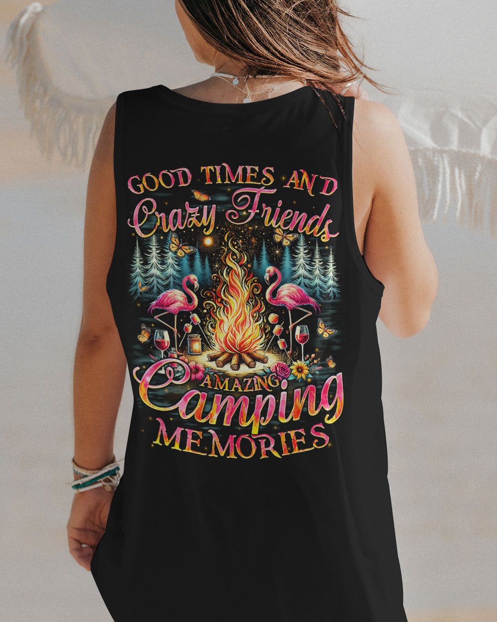AMAZING CAMPING MEMORIES FLAMINGO ALL OVER PRINT - TYQY2106244