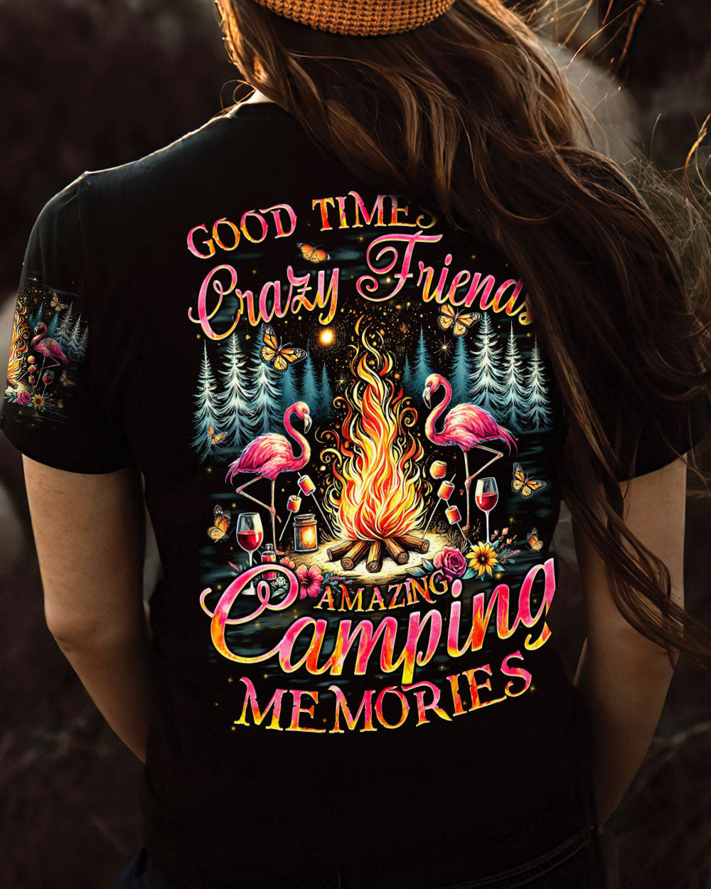 AMAZING CAMPING MEMORIES FLAMINGO ALL OVER PRINT - TYQY2106244
