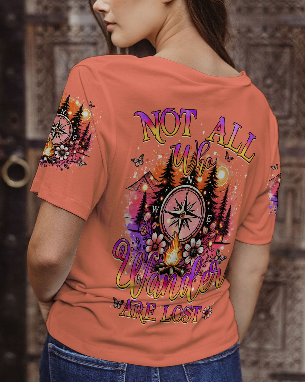 NOT ALL WHO WANDER ARE LOST COMPASS ALL OVER PRINT - TYQY2506244