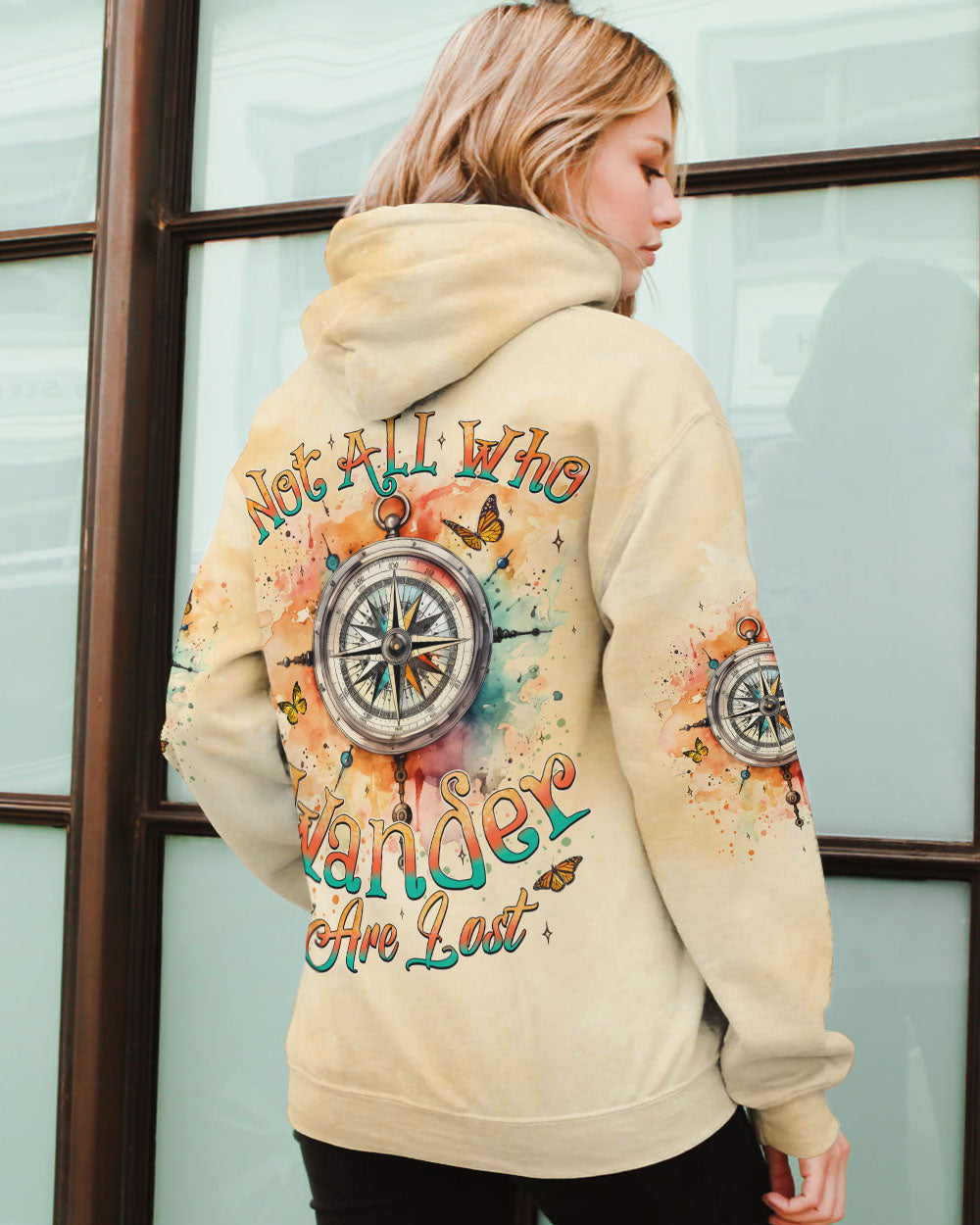 NOT ALL WHO WANDER ARE LOST COMPASS ALL OVER PRINT - TYQY2810243