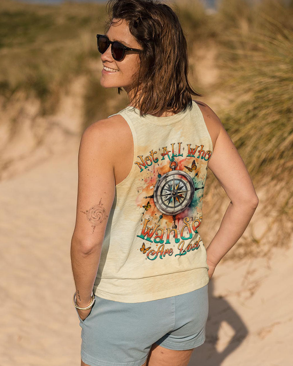 NOT ALL WHO WANDER ARE LOST COMPASS ALL OVER PRINT - TYQY2810243