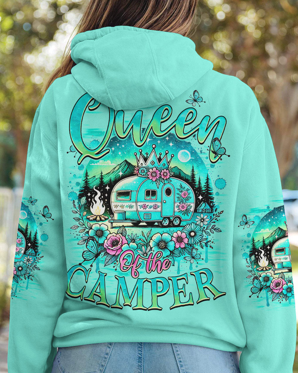 QUEEN OF THE CAMPER ALL OVER PRINT - TYQY2907242