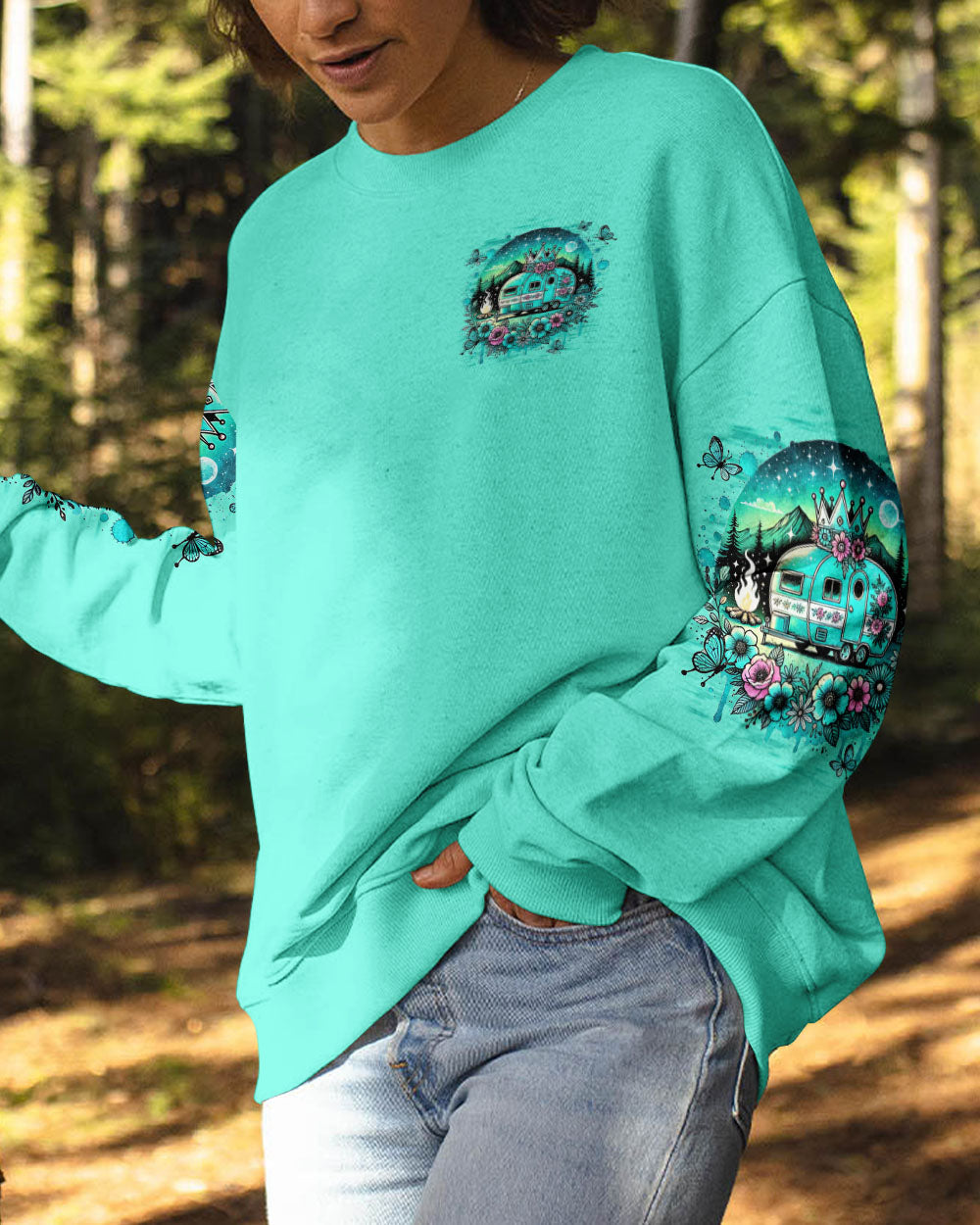 QUEEN OF THE CAMPER ALL OVER PRINT - TYQY2907242