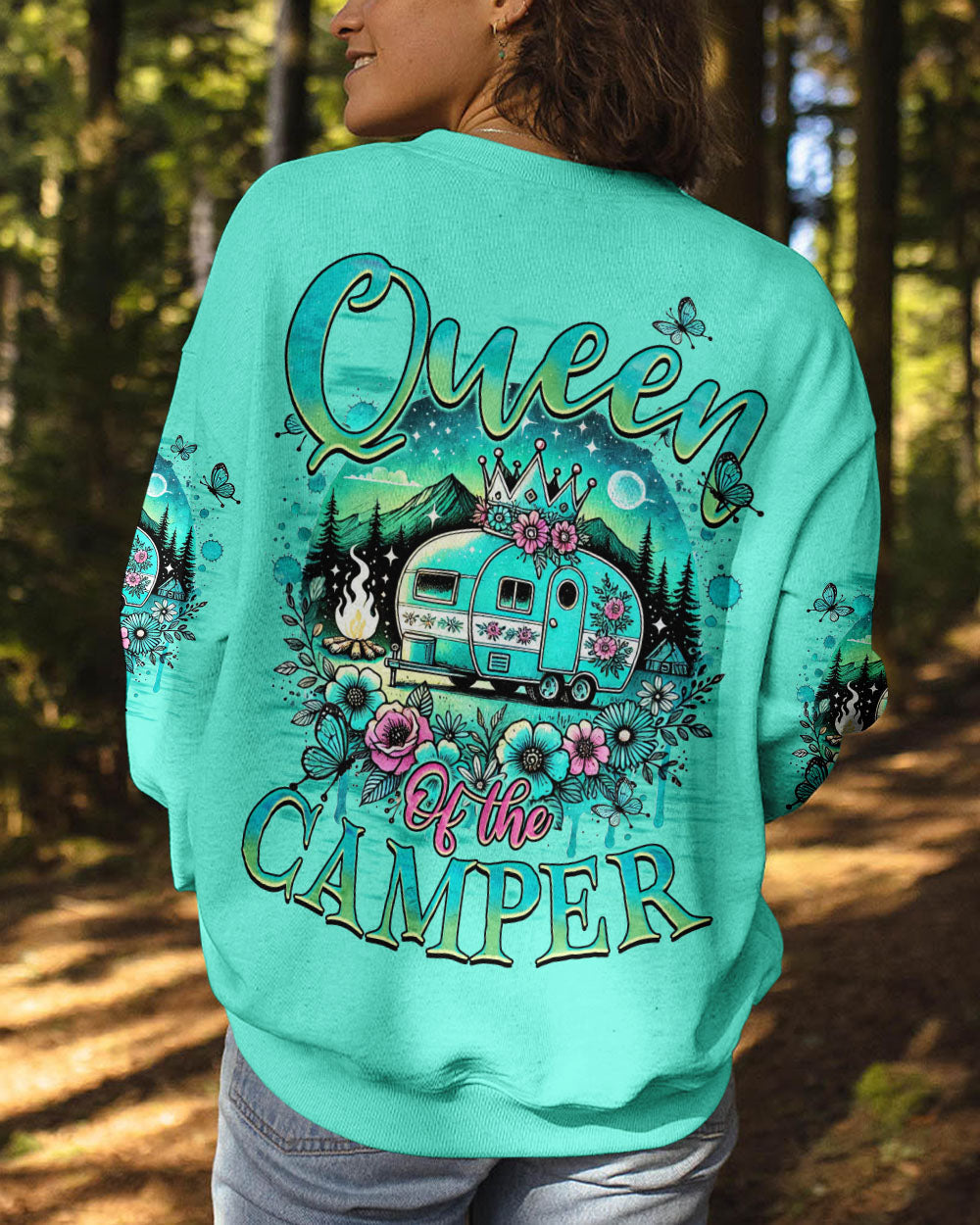 QUEEN OF THE CAMPER ALL OVER PRINT - TYQY2907242
