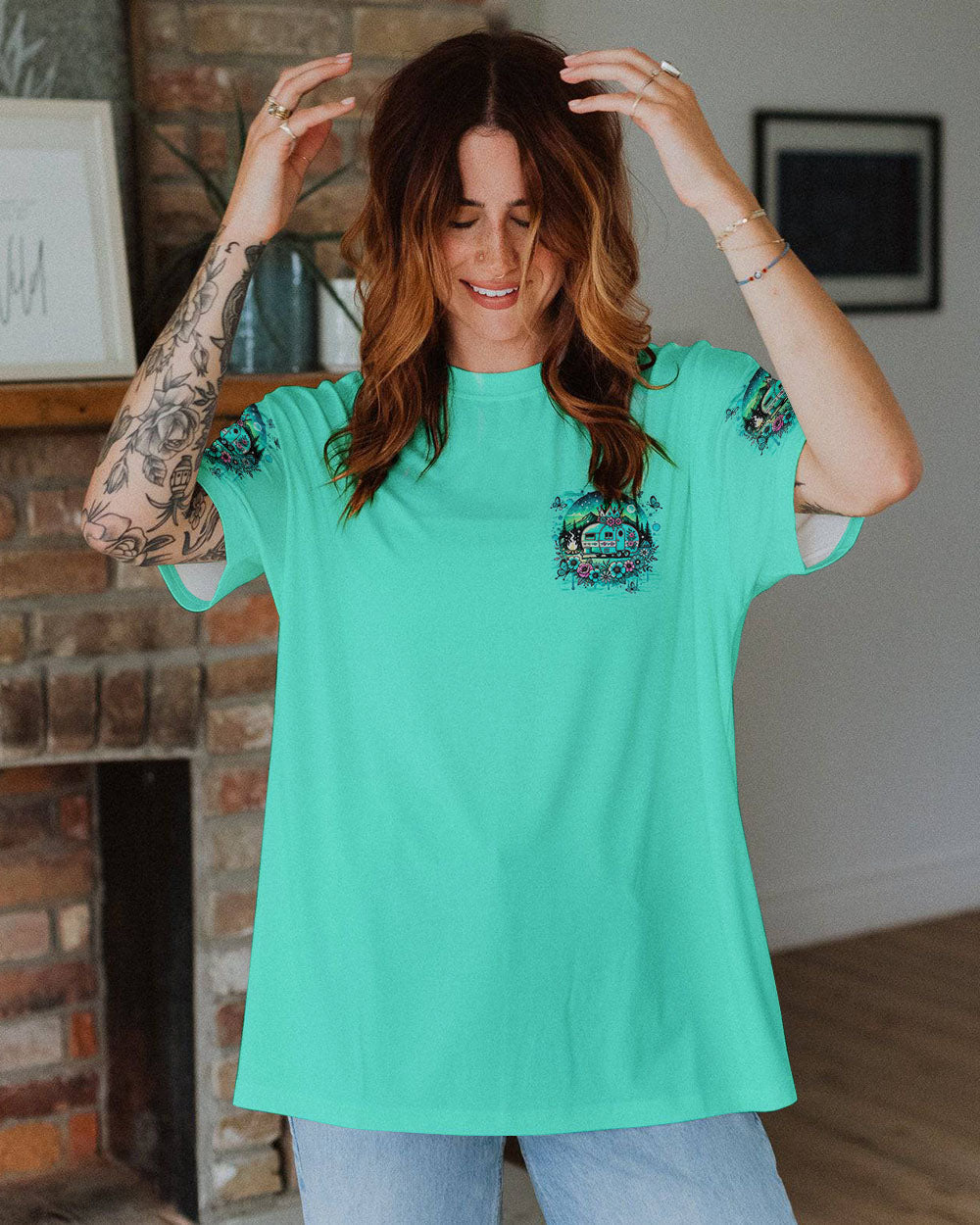 QUEEN OF THE CAMPER ALL OVER PRINT - TYQY2907242