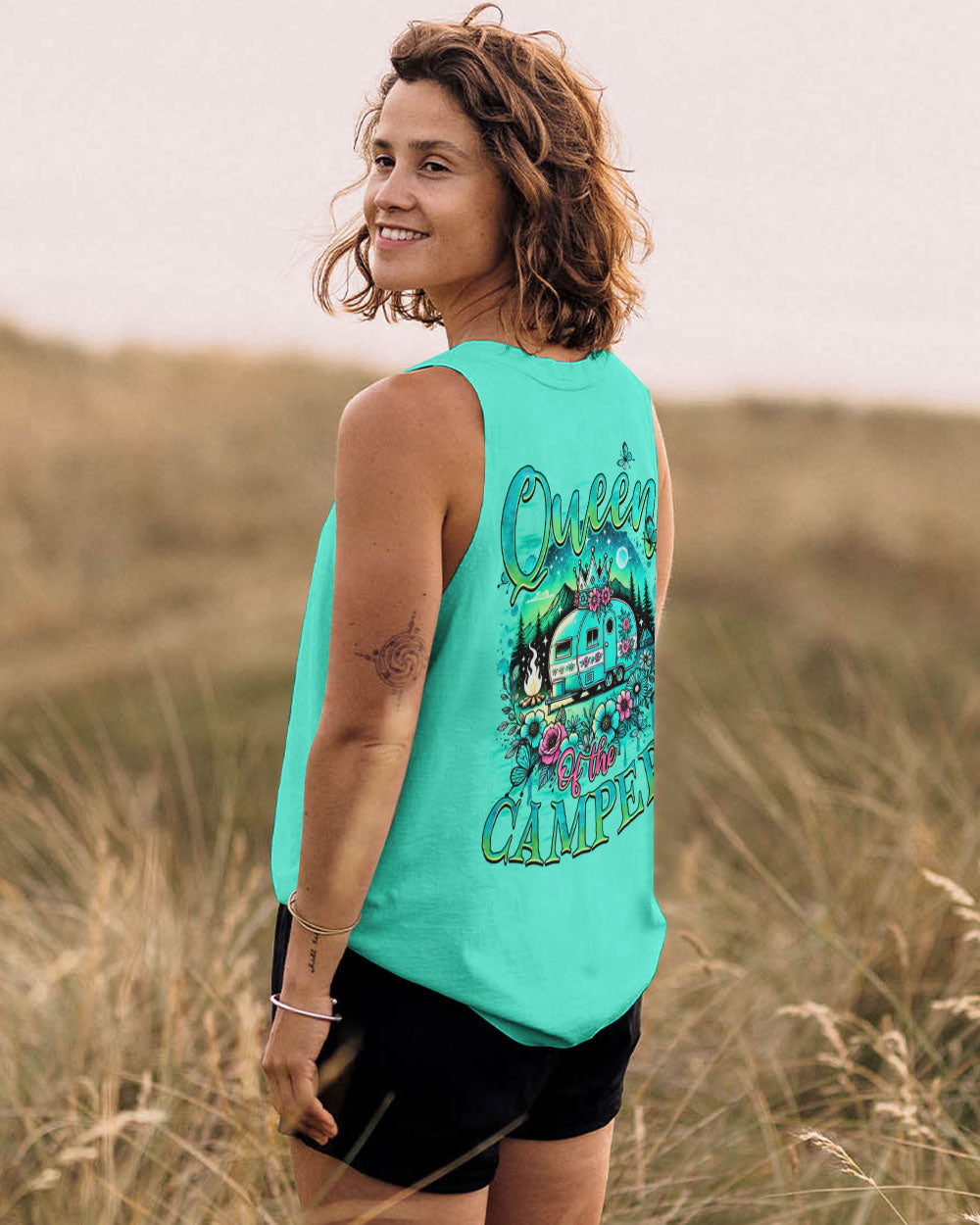 QUEEN OF THE CAMPER ALL OVER PRINT - TYQY2907242