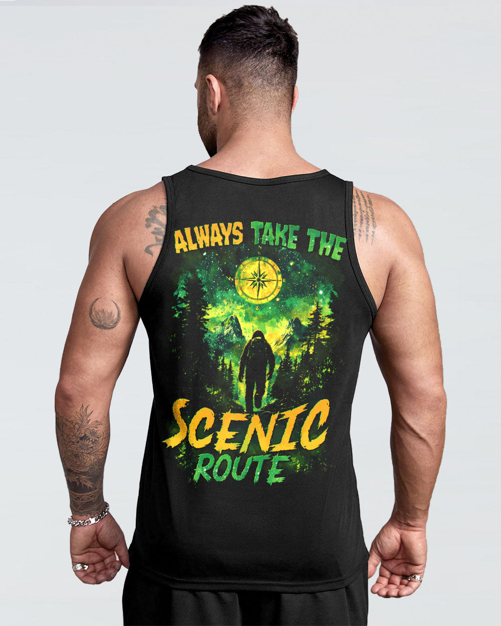 ALWAYS TAKE THE SCENIC ROUTE BIGFOOT ALL OVER PRINT - TYTD0302252