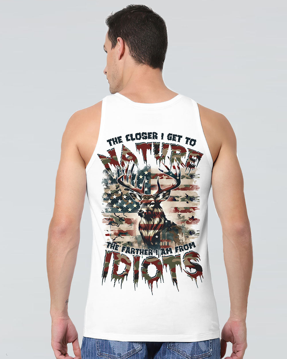 THE CLOSER I GET TO NATURE DEER CAMO ALL OVER PRINT - TYTD0911242