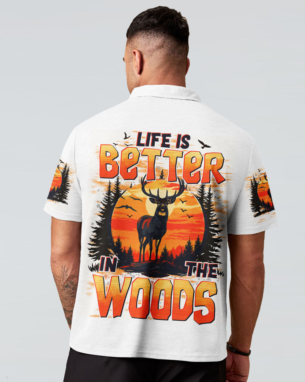LIFE IS BETTER IN THE WOODS DEER ALL OVER PRINT - TYTD1007253