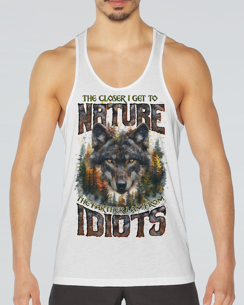 THE CLOSER I GET TO NATURE WOLF ALL OVER PRINT - TYTD1109241