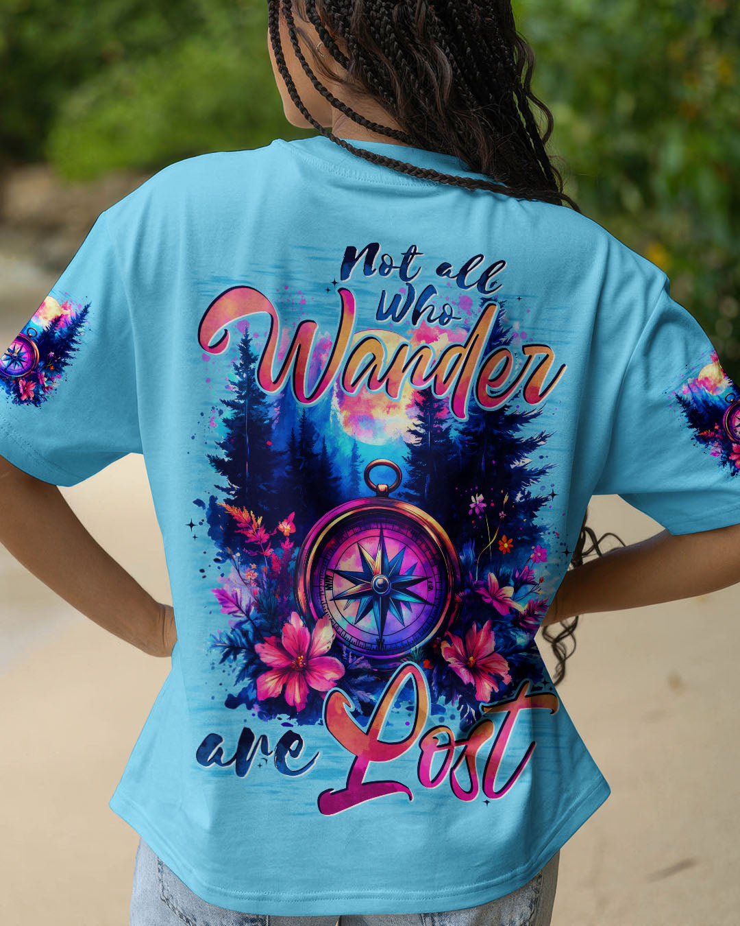 NOT ALL WHO WANDER ARE LOST COMPASS ALL OVER PRINT - TYTD1206253