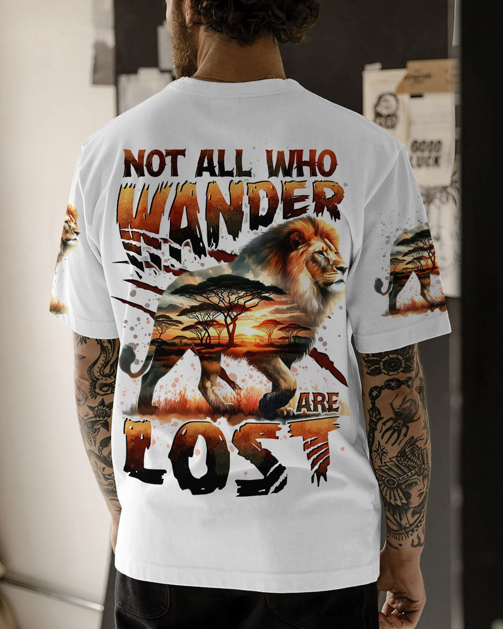NOT ALL WHO WANDER ARE LOST LION ALL OVER PRINT - TYTD1809242