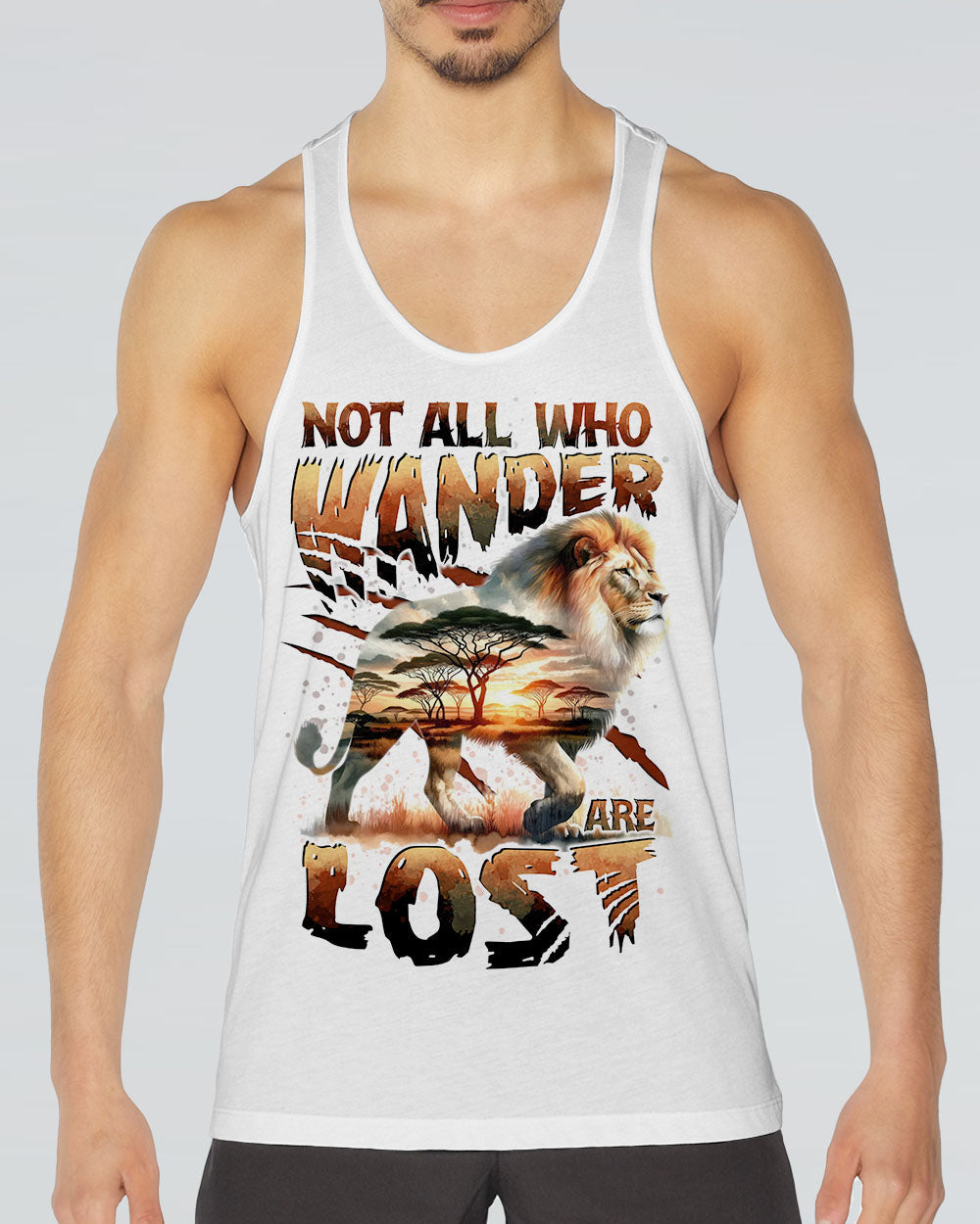 NOT ALL WHO WANDER ARE LOST LION ALL OVER PRINT - TYTD1809242