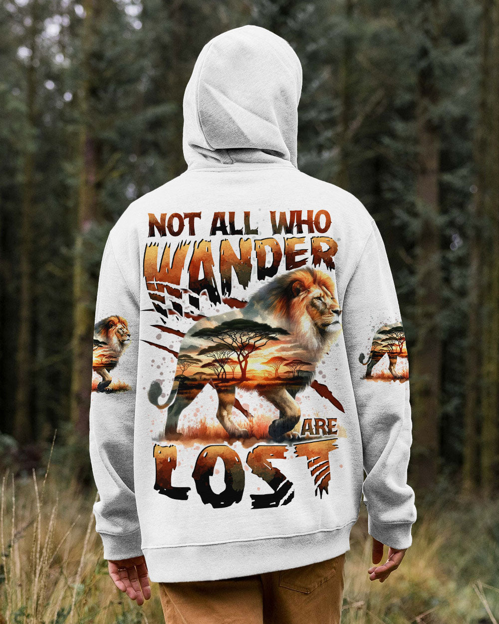 NOT ALL WHO WANDER ARE LOST LION ALL OVER PRINT - TYTD1809242