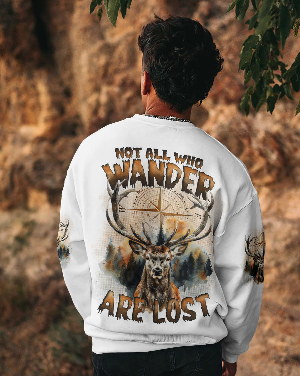 NOT ALL WHO WANDER ARE LOST DEER ALL OVER PRINT - TYTD2210244