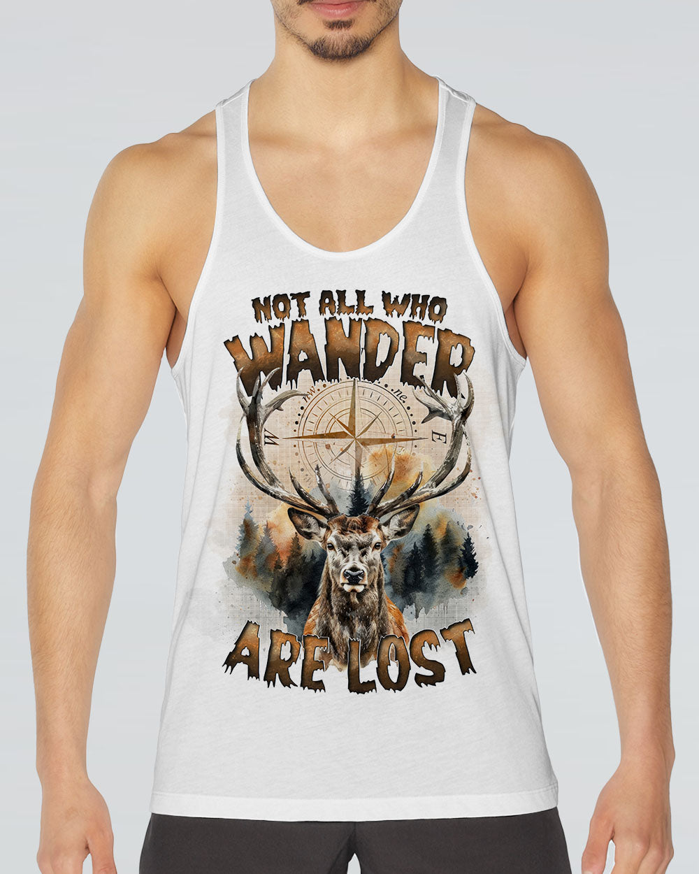 NOT ALL WHO WANDER ARE LOST DEER ALL OVER PRINT - TYTD2210244