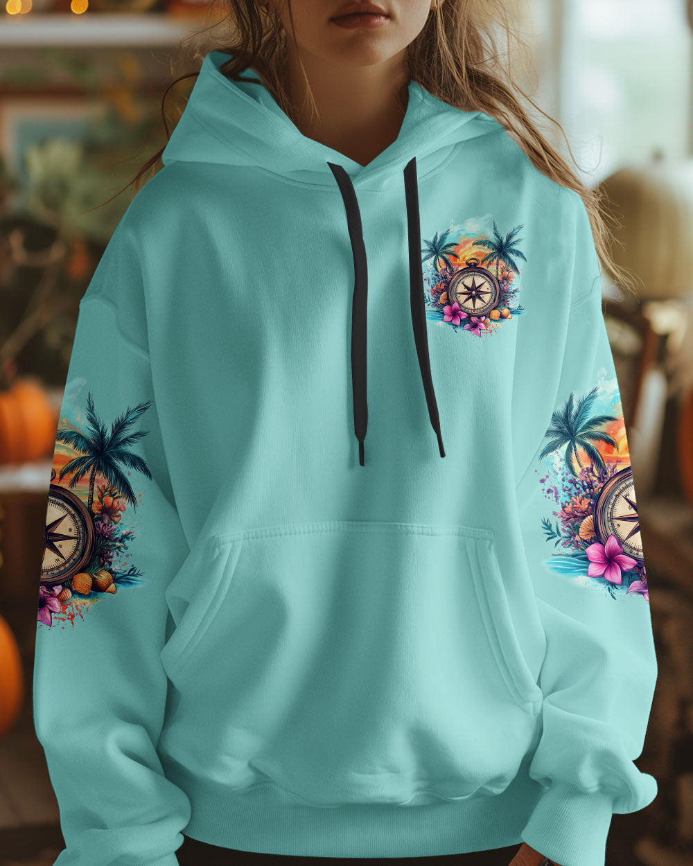 SMELL THE SEA FEEL THE BREEZE COMPASS ALL OVER PRINT - TYTD2412242