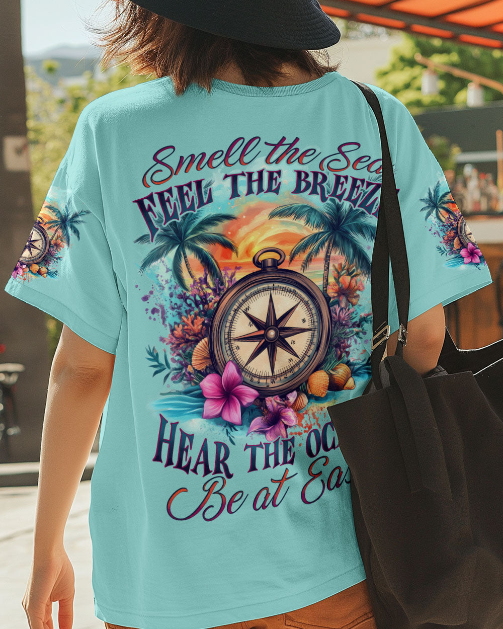 SMELL THE SEA FEEL THE BREEZE COMPASS ALL OVER PRINT - TYTD2412242