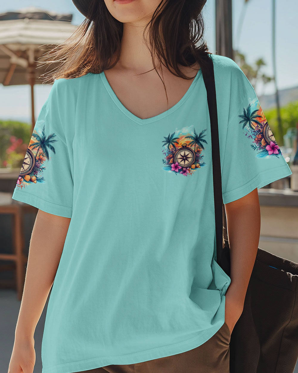SMELL THE SEA FEEL THE BREEZE COMPASS ALL OVER PRINT - TYTD2412242