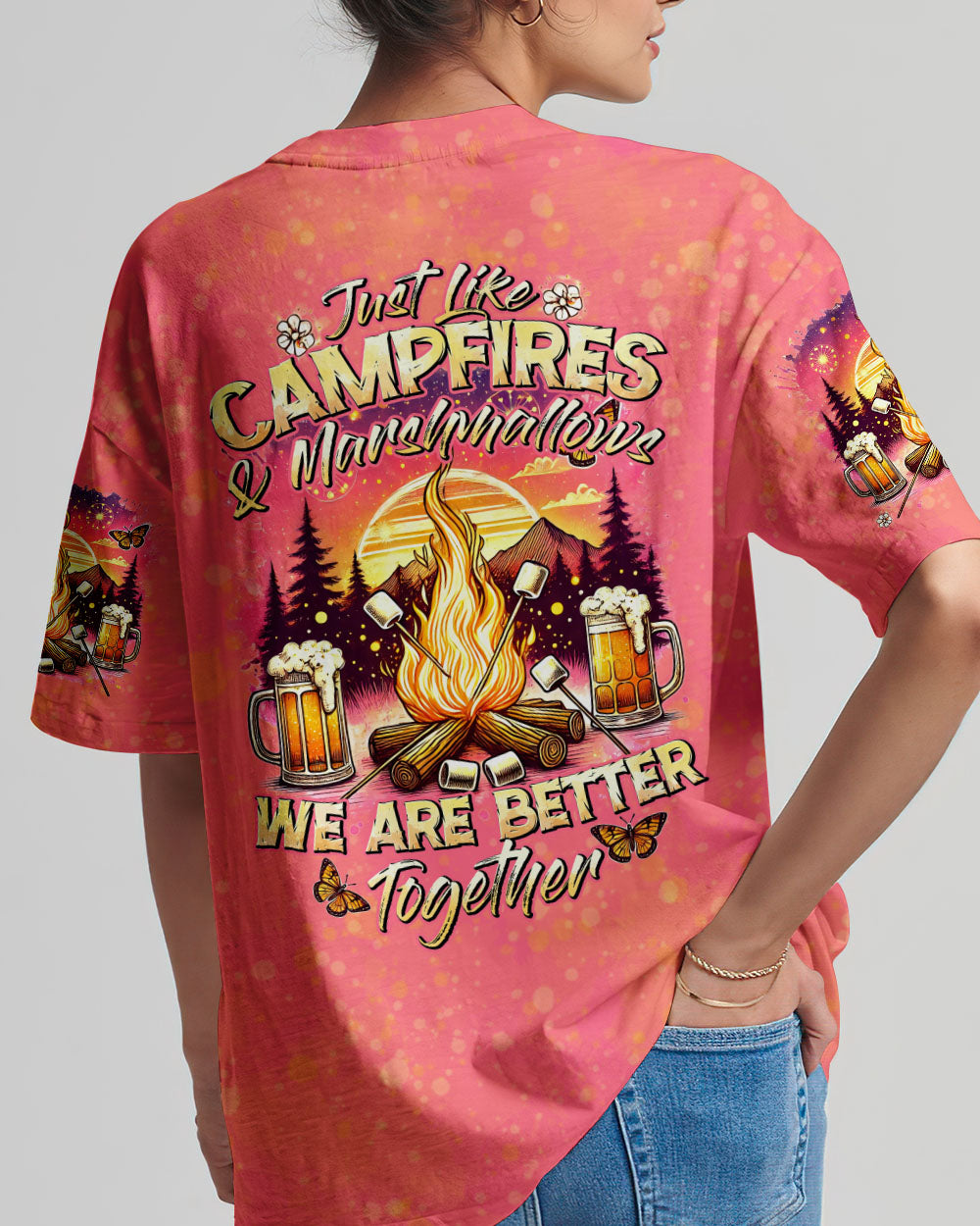 JUST LIKE CAMPFIRES AND MARSHMALLOWS ALL OVER PRINT - TYTD2506241