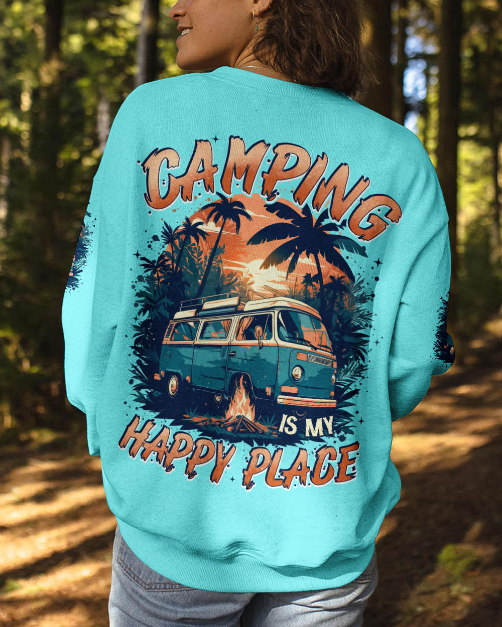 CAMPING IS MY HAPPY PLACE ALL OVER PRINT - TYTD2705252