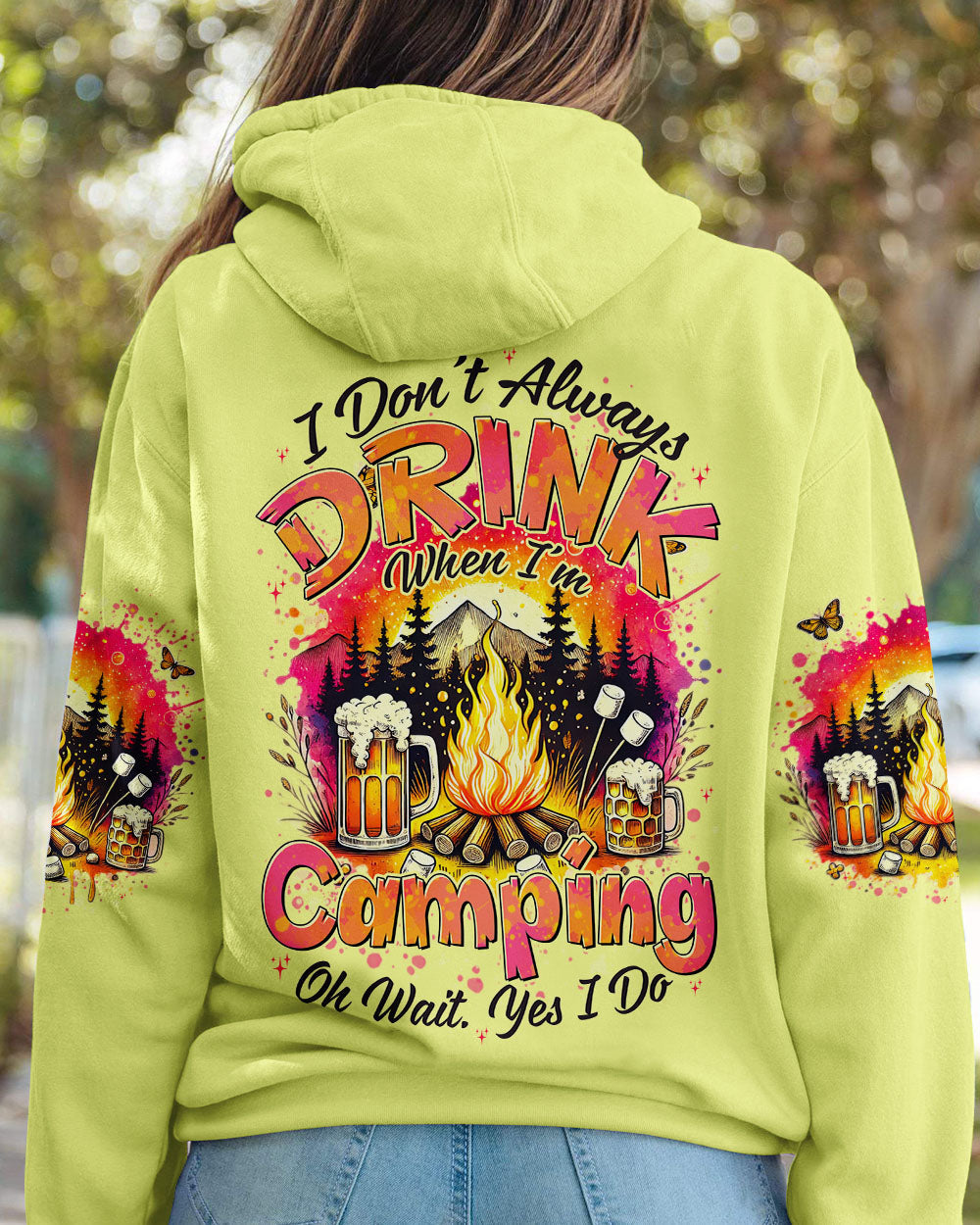 I DON'T ALWAYS DRINK WHEN I'M CAMPING ALL OVER PRINT - TYTD2907241
