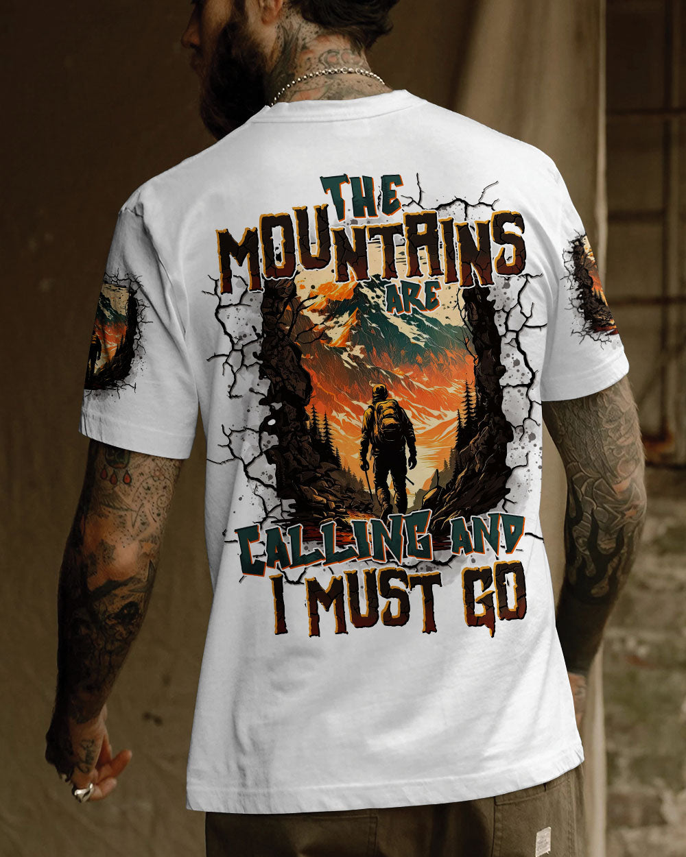 THE MOUNTAINS ARE CALLING ALL OVER PRINT - TYTD3007252