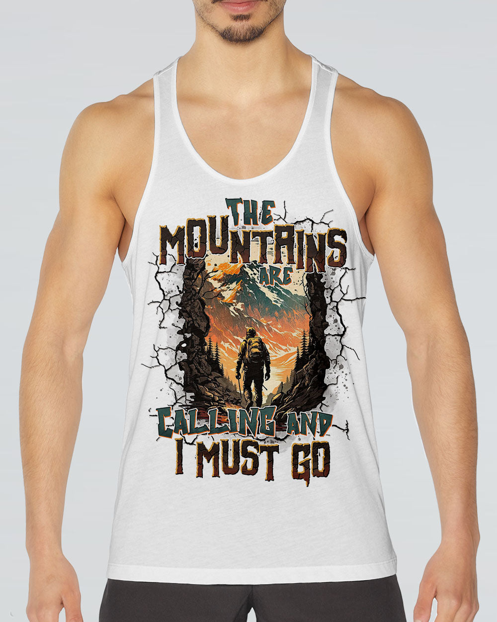 THE MOUNTAINS ARE CALLING ALL OVER PRINT - TYTD3007252