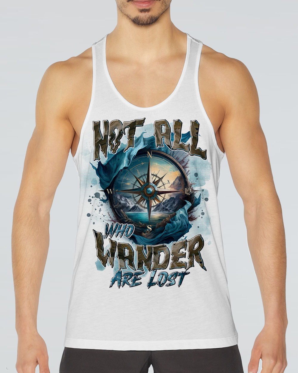  NOT ALL WHO WANDER ARE LOST COMPASS ALL OVER PRINT - TYTD3110243
