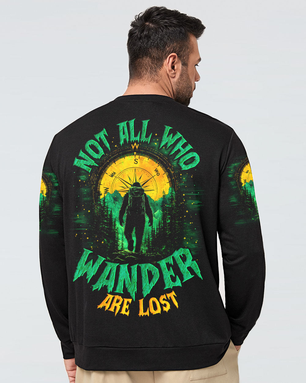 NOT ALL WHO WANDER ARE LOST BIGFOOT ALL OVER PRINT - TYTM0702253