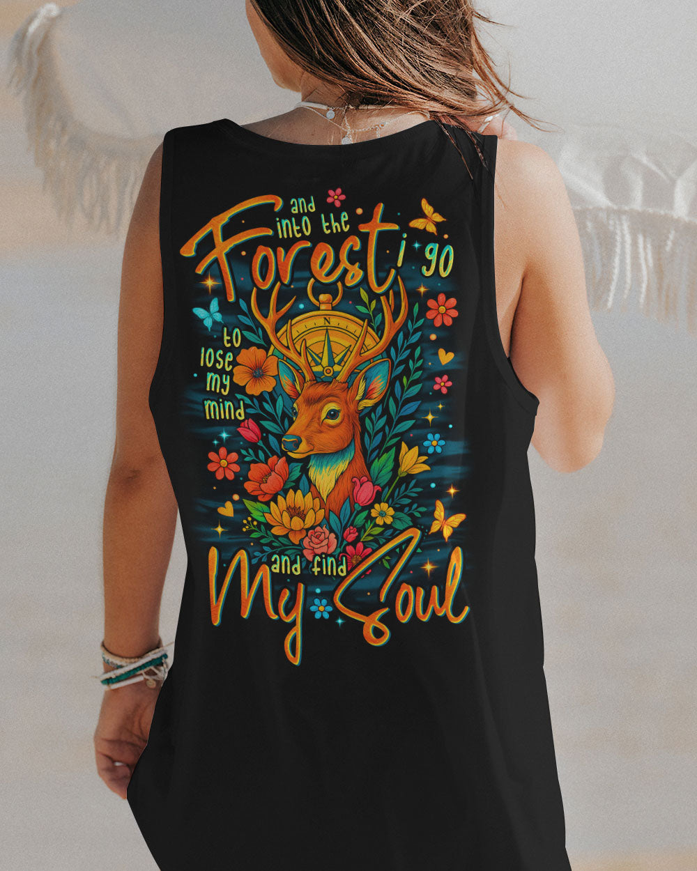 AND INTO THE FOREST I GO DEER ALL OVER PRINT - TYTM0807252