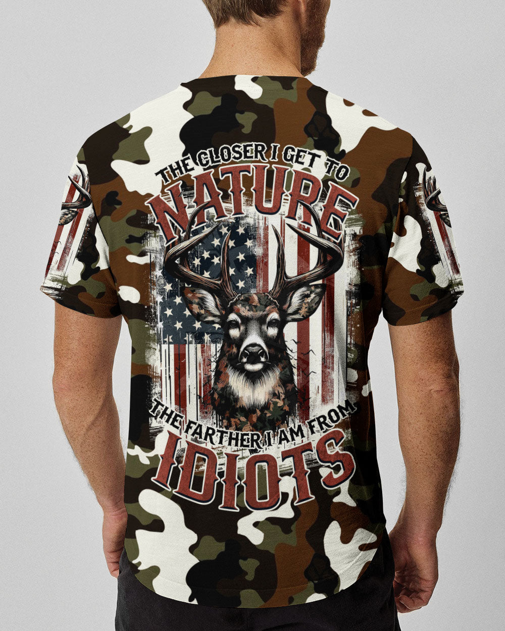THE CLOSER I GET TO NATURE DEER CAMO ALL OVER PRINT - TYTM0811241