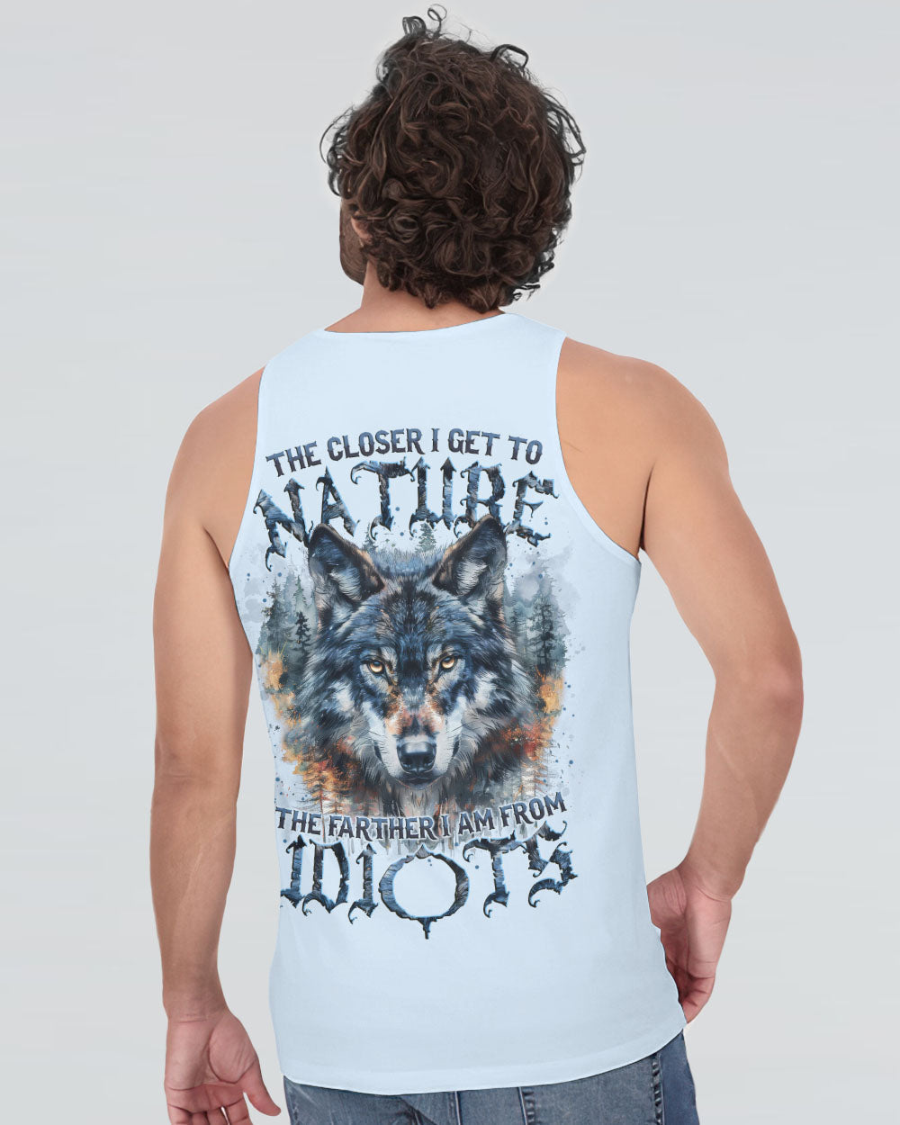 THE CLOSER I GET TO NATURE WOLF ALL OVER PRINT - TYTM0909242