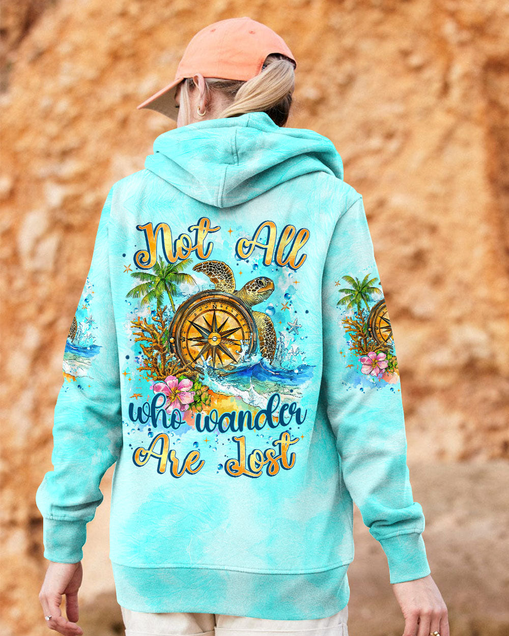 NOT ALL WHO WANDER ARE LOST TURTLE ALL OVER PRINT - TYTM1008242