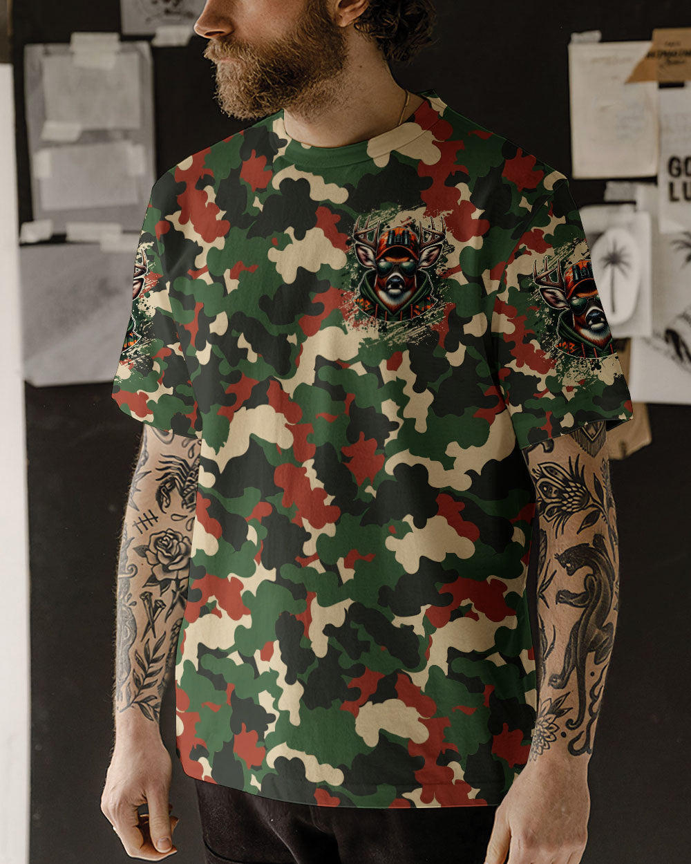 BORN TO HUNT DEER CAMO ALL OVER PRINT - TYTM1107253