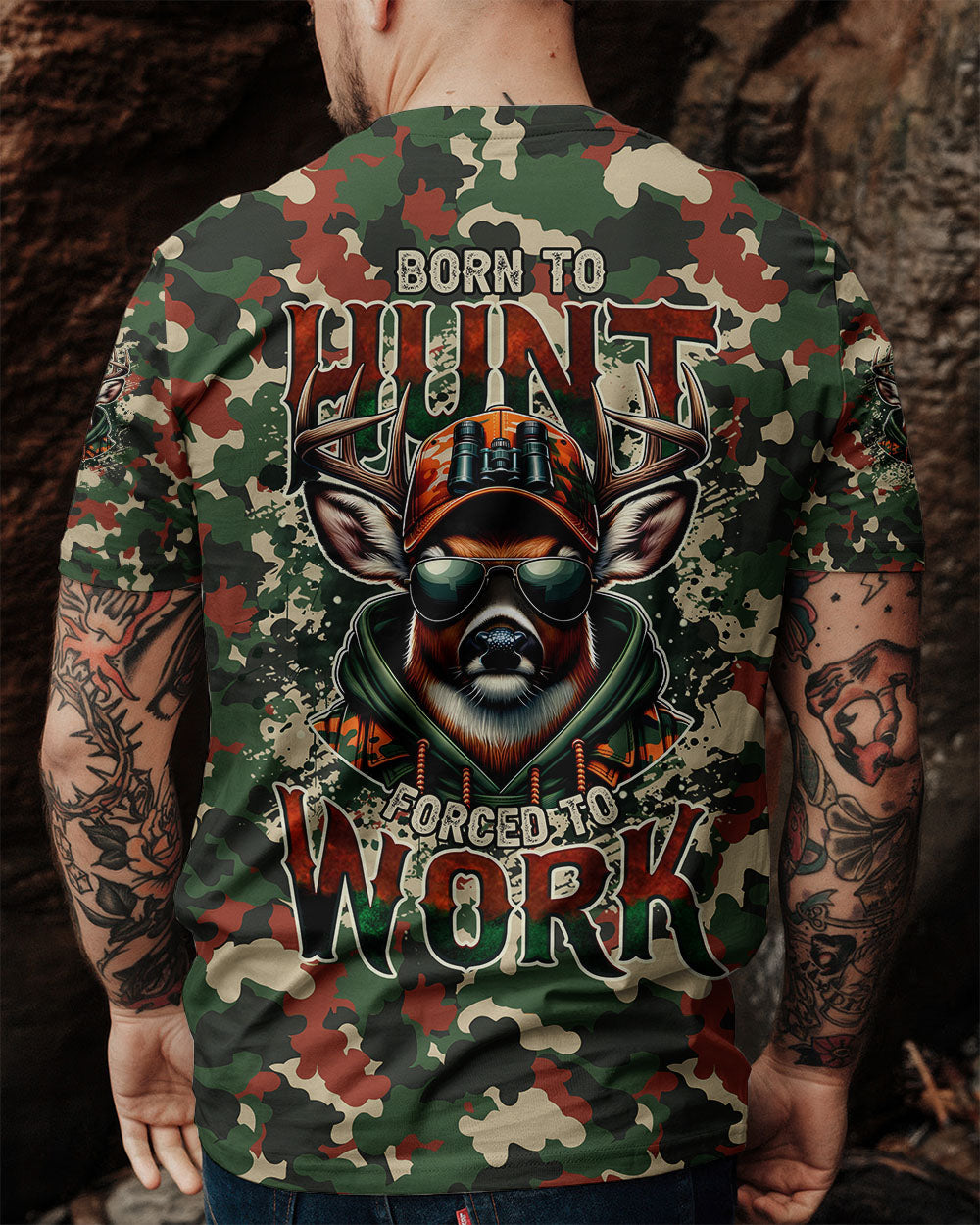 BORN TO HUNT DEER CAMO ALL OVER PRINT - TYTM1107253