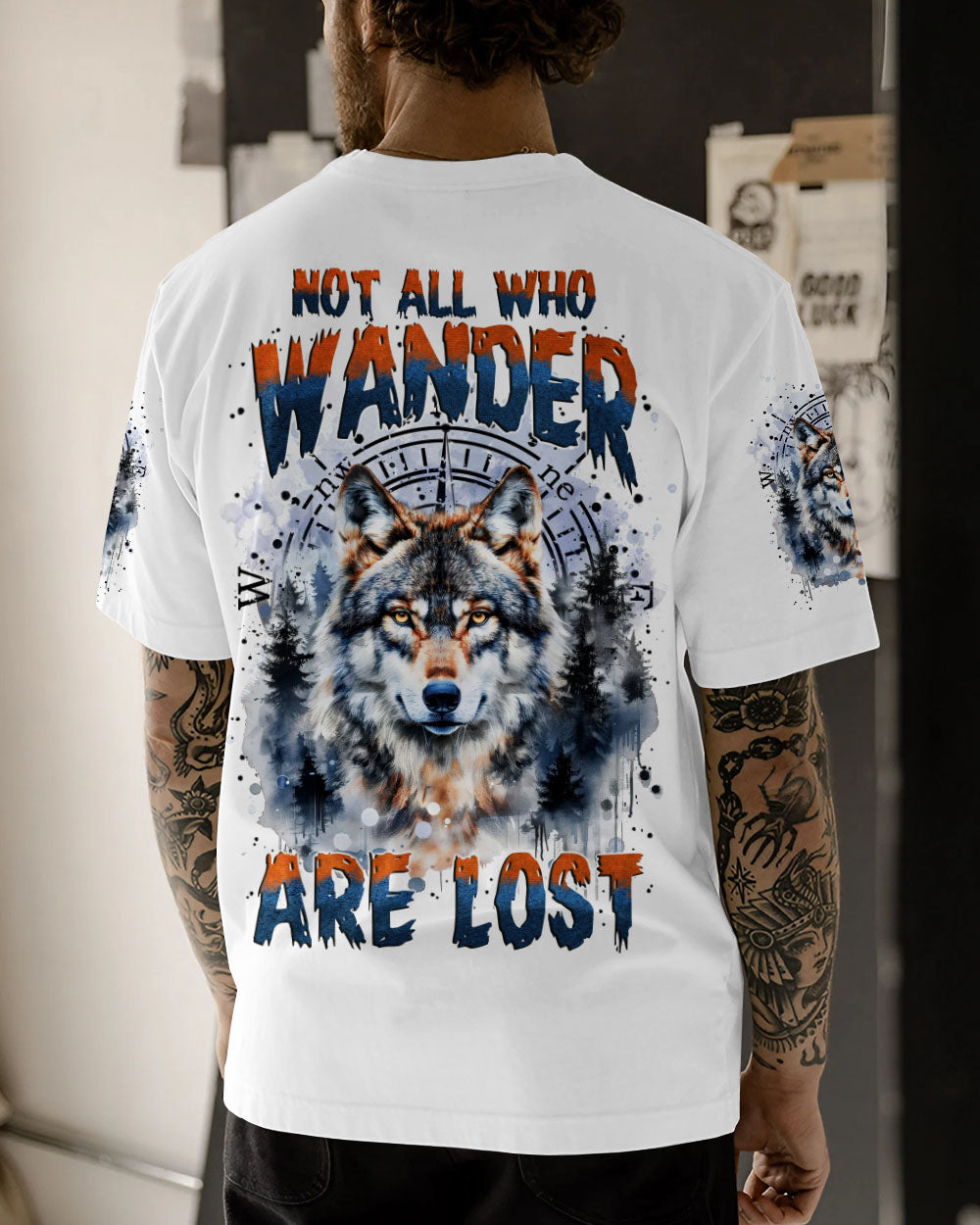 NOT ALL WHO WANDER ARE LOST WOLF ALL OVER PRINT - TYTM1111244