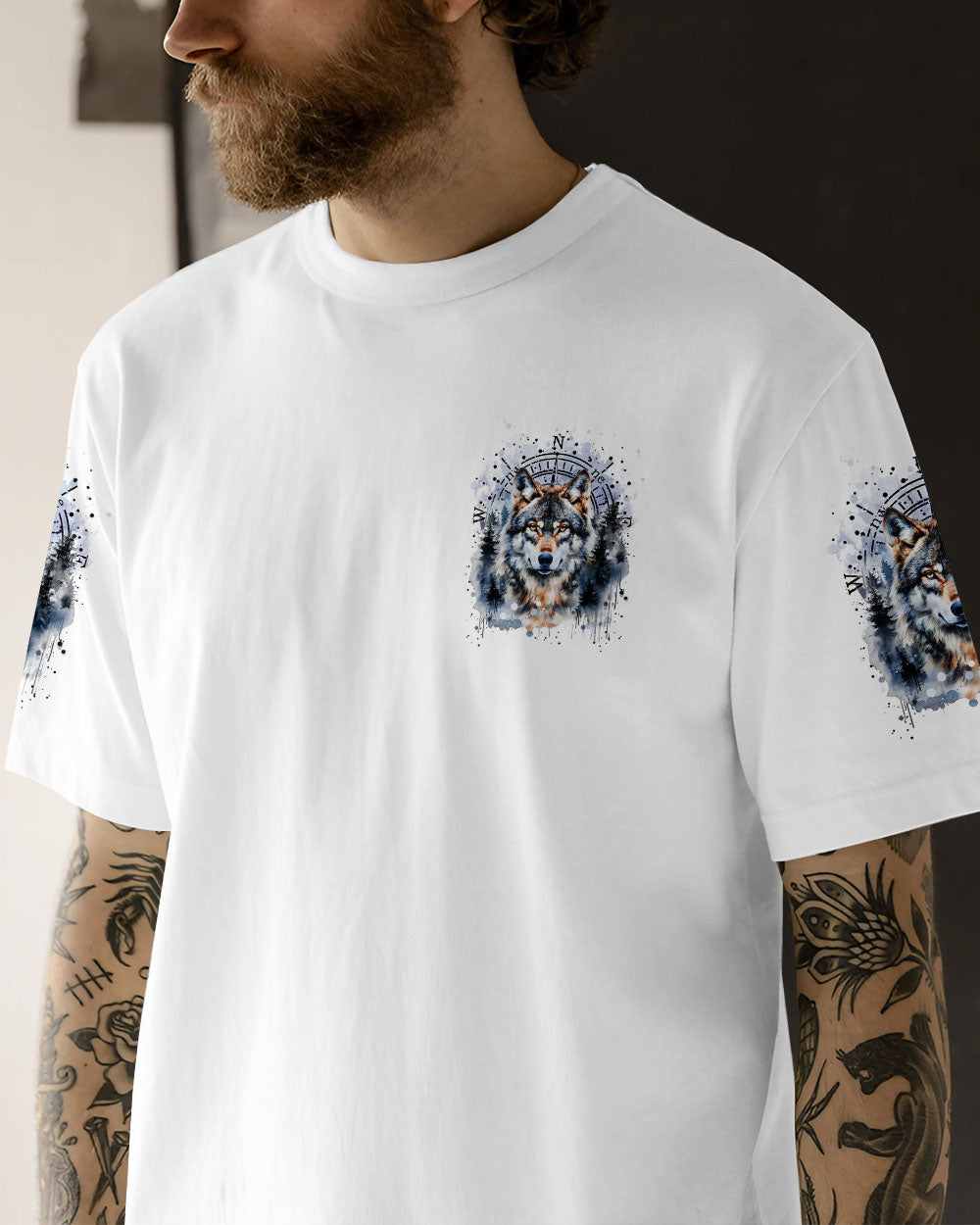 NOT ALL WHO WANDER ARE LOST WOLF ALL OVER PRINT - TYTM1111244