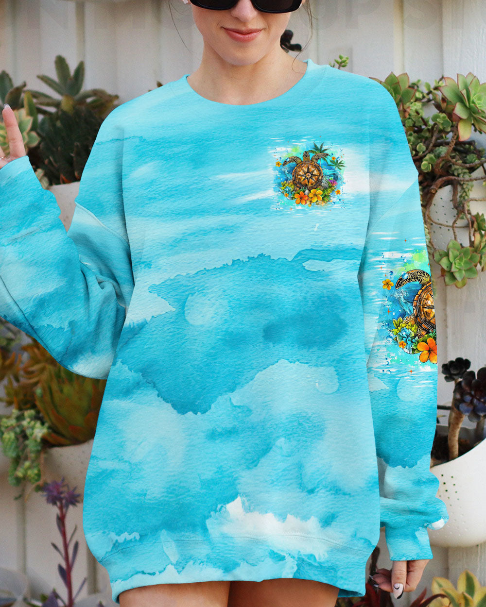 THE CLOSER I GET TO NATURE TURTLE ALL OVER PRINT - TYTM1208243