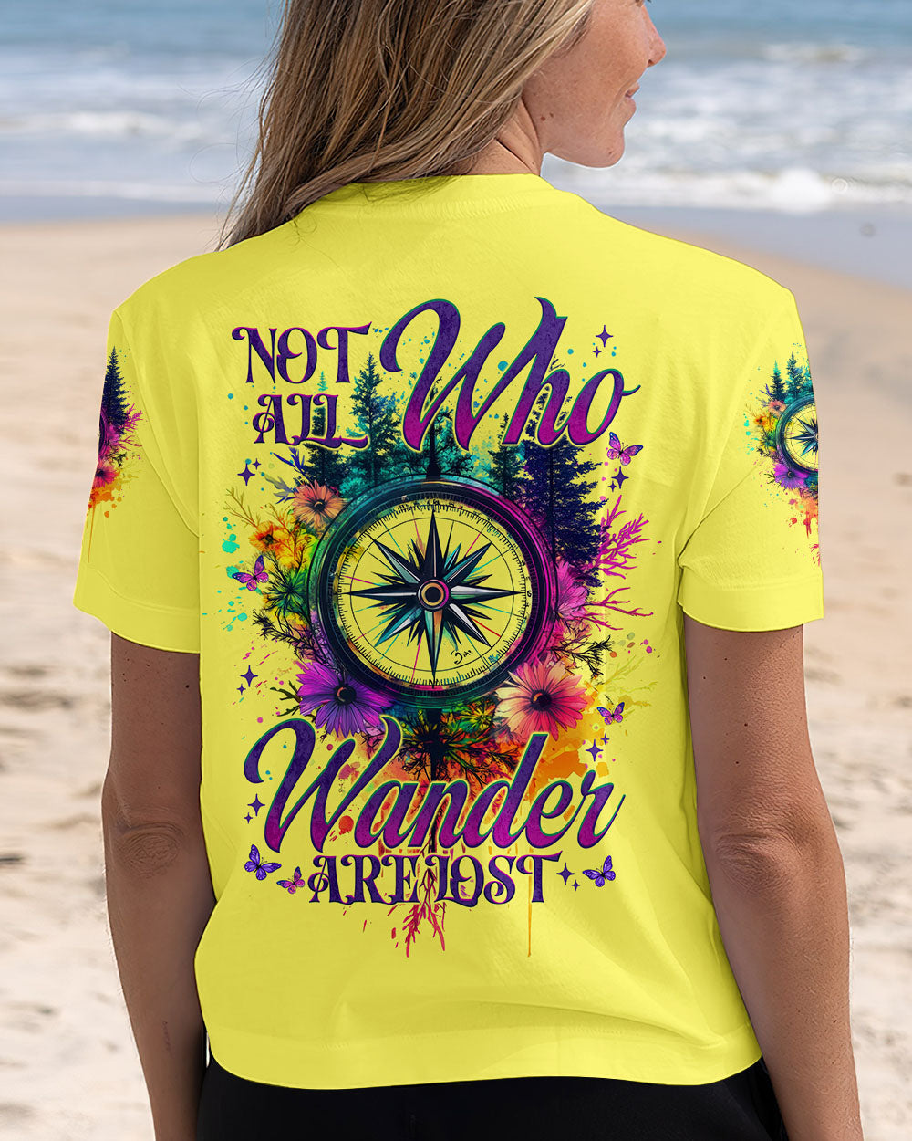 NOT ALL WHO WANDER ARE LOST COMPASS ALL OVER PRINT - TYTM1606254