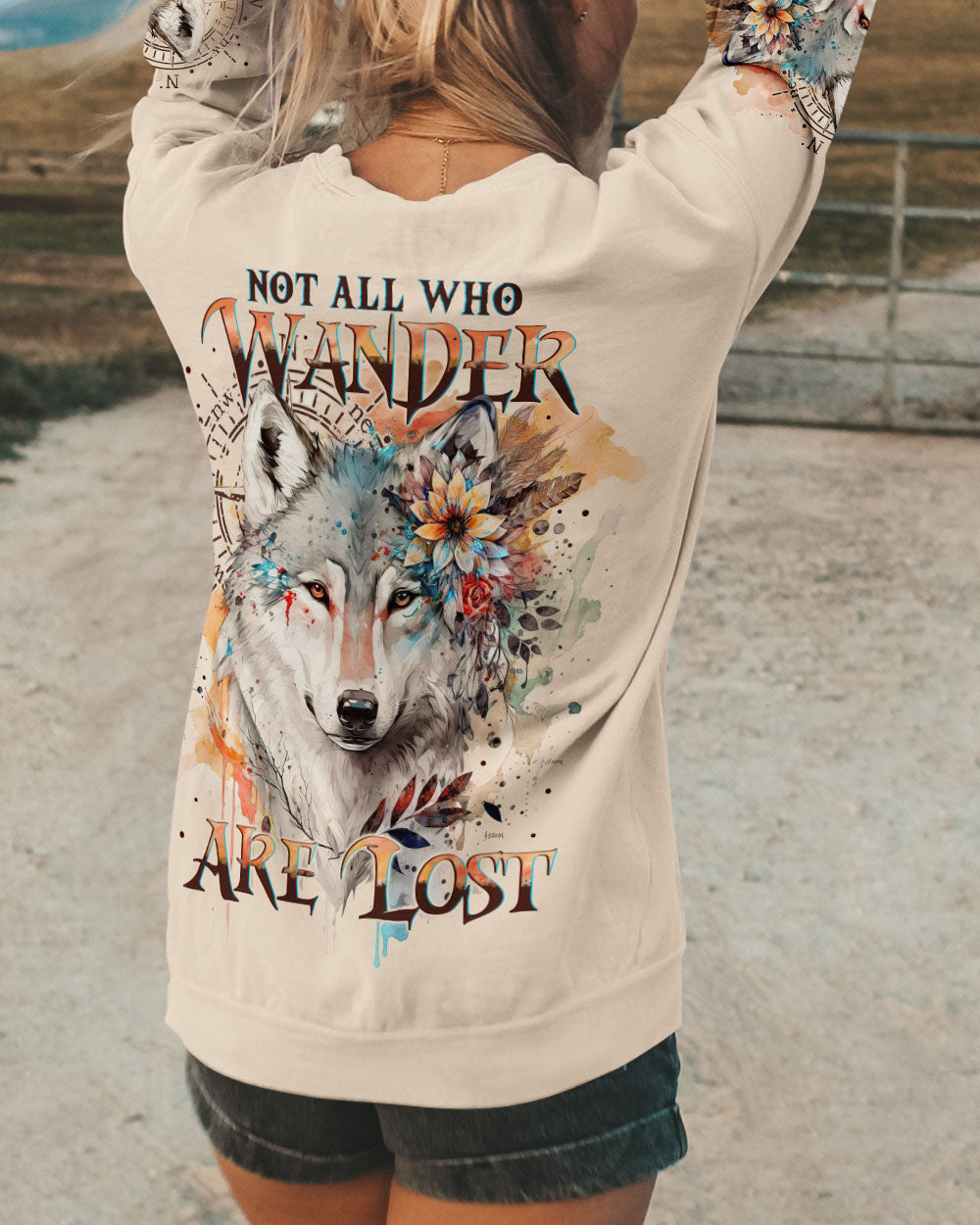 NOT ALL WHO WANDER ARE LOST WOLF ALL OVER PRINT - TYTM1710241