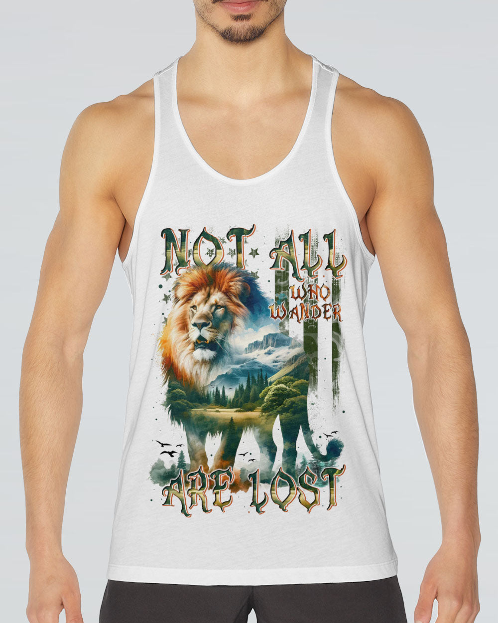NOT ALL WHO WANDER ARE LOST LION ALL OVER PRINT - TYTM1809243