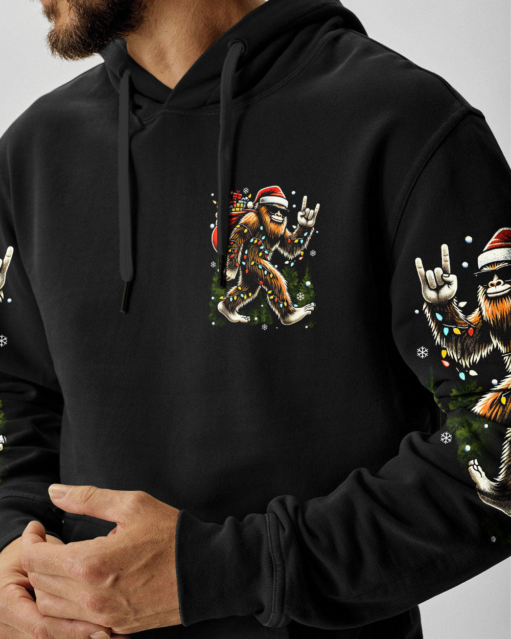 NOT ALL WHO WANDER ARE LOST BIGFOOT CHRISTMAS ALL OVER PRINT - TYTM2110241
